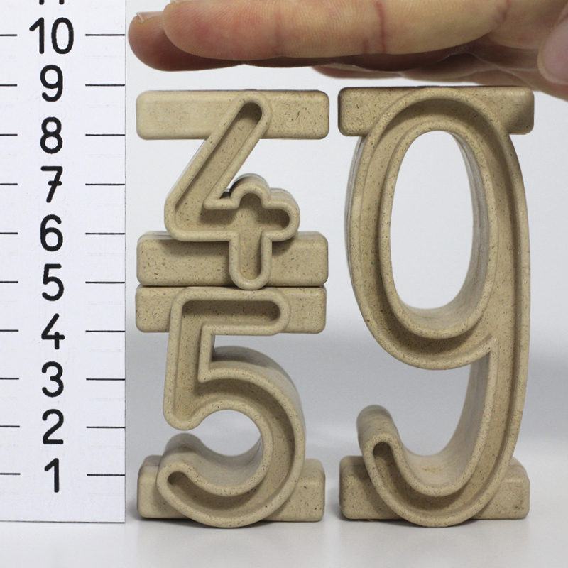 Stapel-Zahlen "Zahl-auf-Zahl", 34-tlg., naturfarben