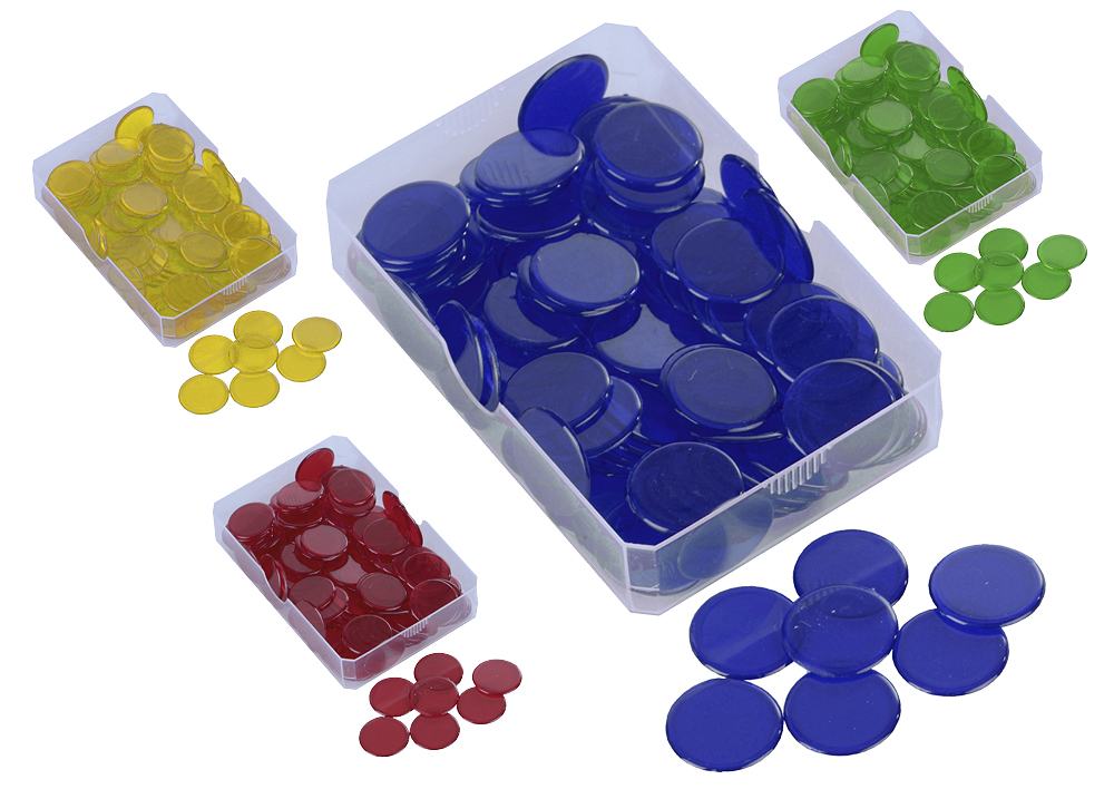 Hagemann Kunststoff Plättchen transparent, einfarbig, 100 Stück in Box