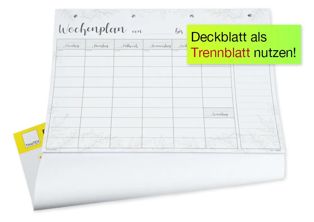 Block Wochenplan A4 "Meine Woche", 50 Blatt