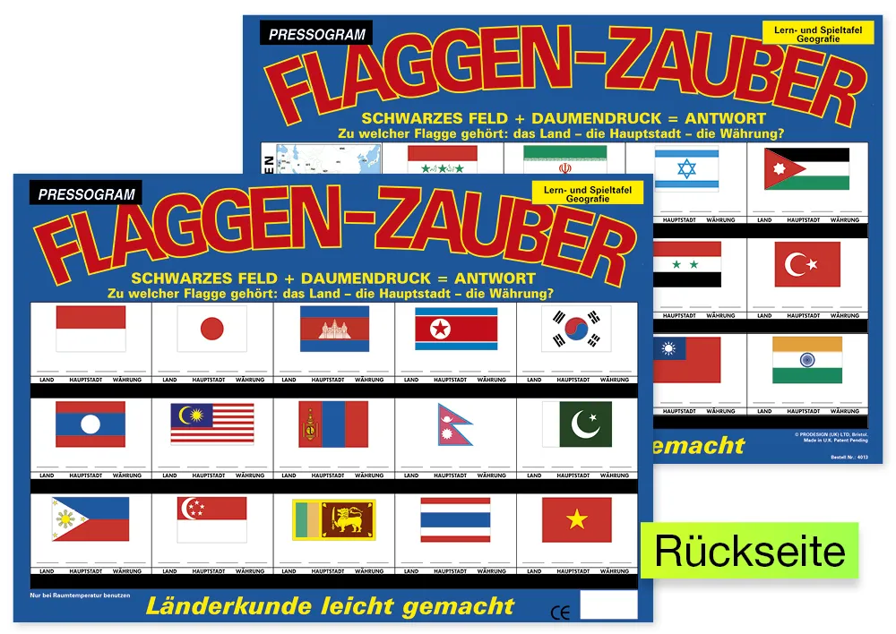 TimeTEX Zaubertafel "Flaggen-Zauber" Asien