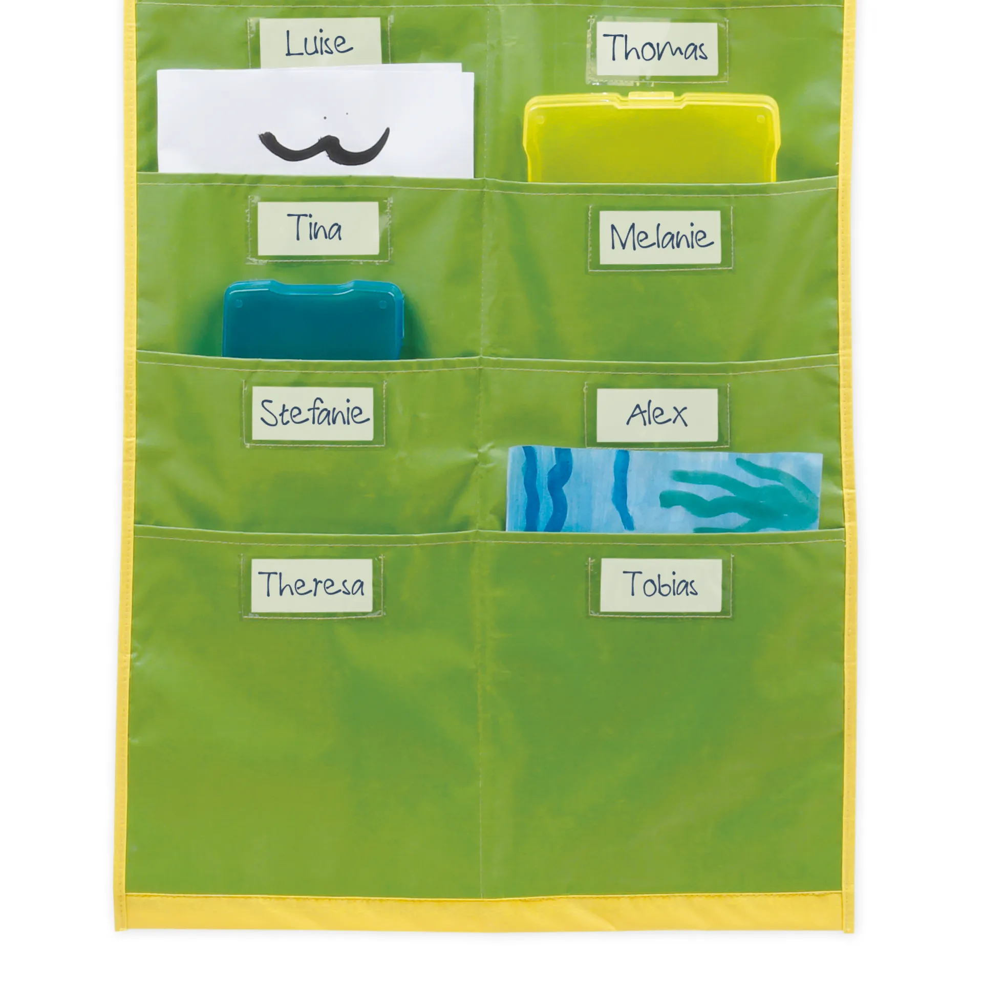 TimeTEX Materialtaschen-Station "greenline", mit 16 Einsteck-Taschen, 124x50 cm