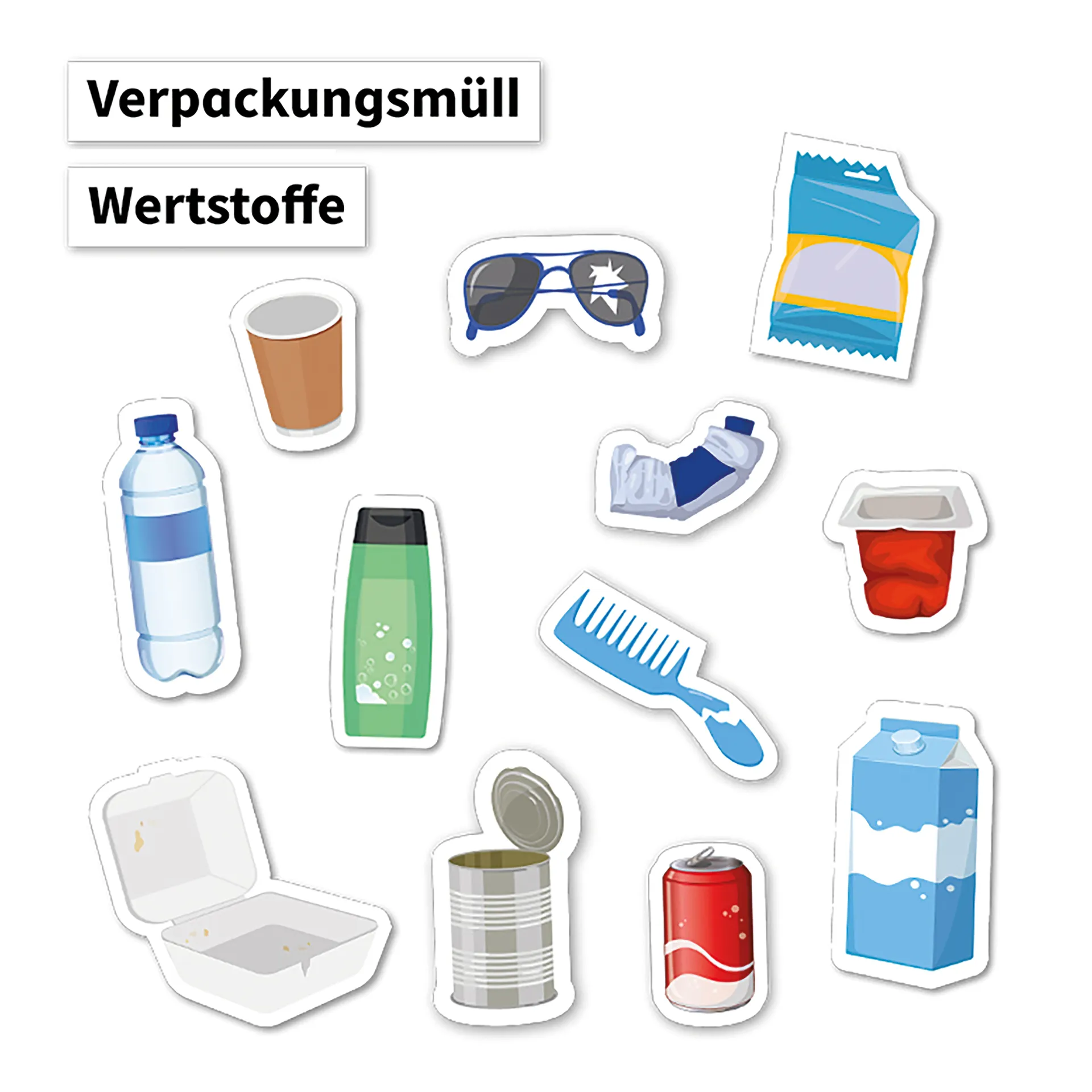 Müll vermeiden, Müll trennen & Abfallpyramide, magnetisch, 79-tlg.