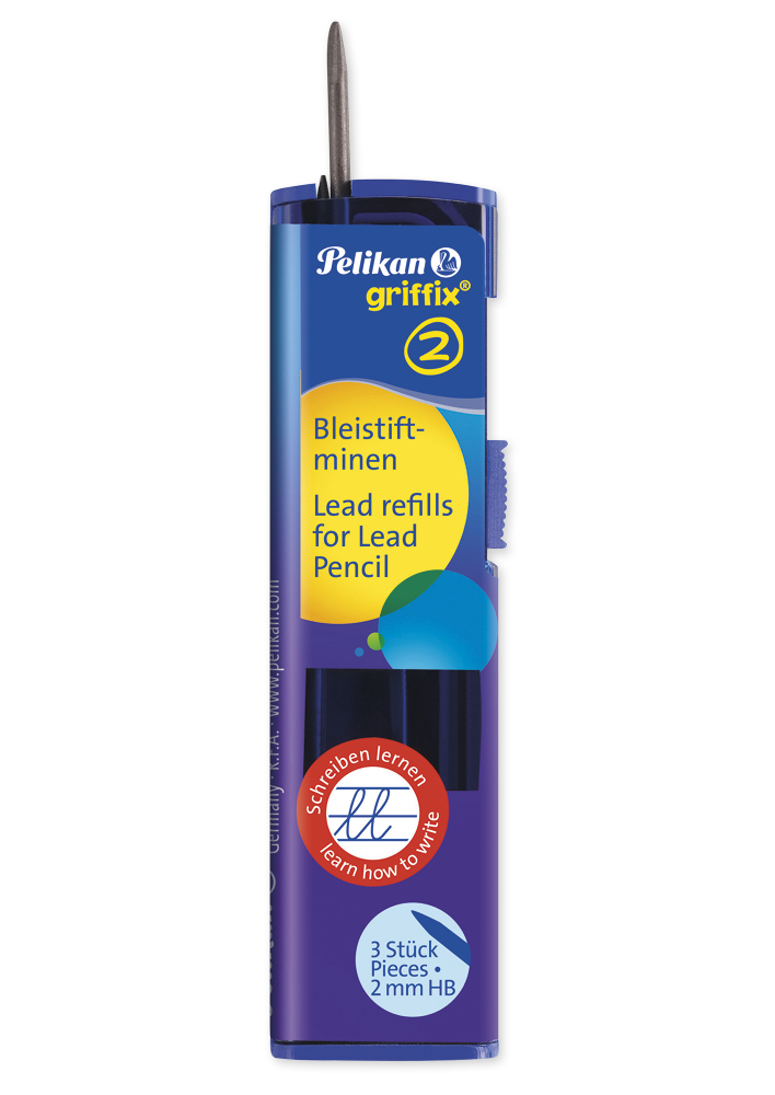 TimeTEX Pelikan griffix Bleistiftminen schwarz 2 mm, 3 Stück