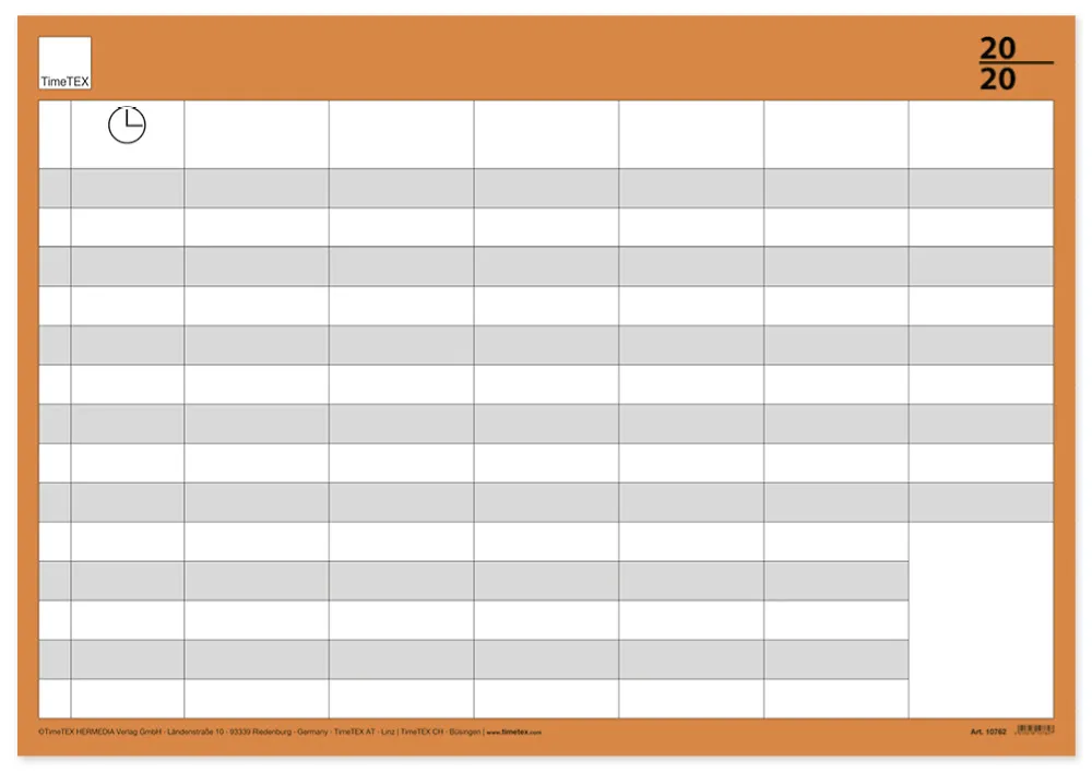 TimeTEX Wand-Stundenplan mit Stift + Klick-Fix-Halter