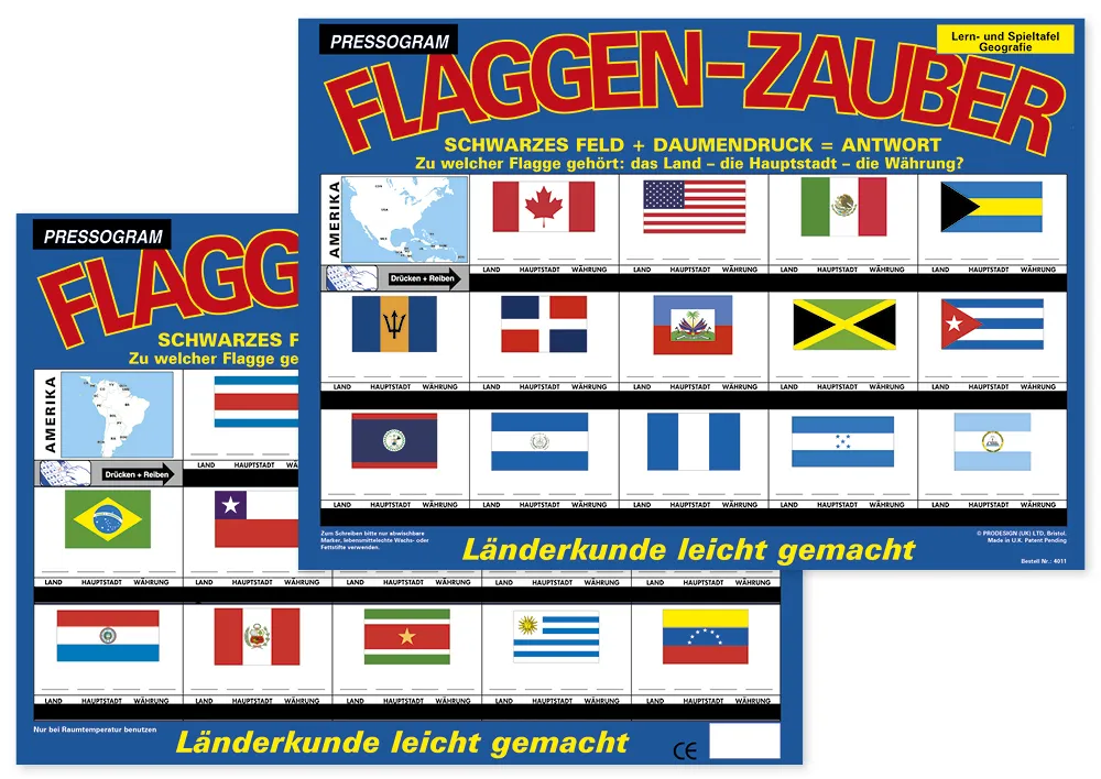 TimeTEX Zaubertafel "Flaggen-Zauber" Amerika