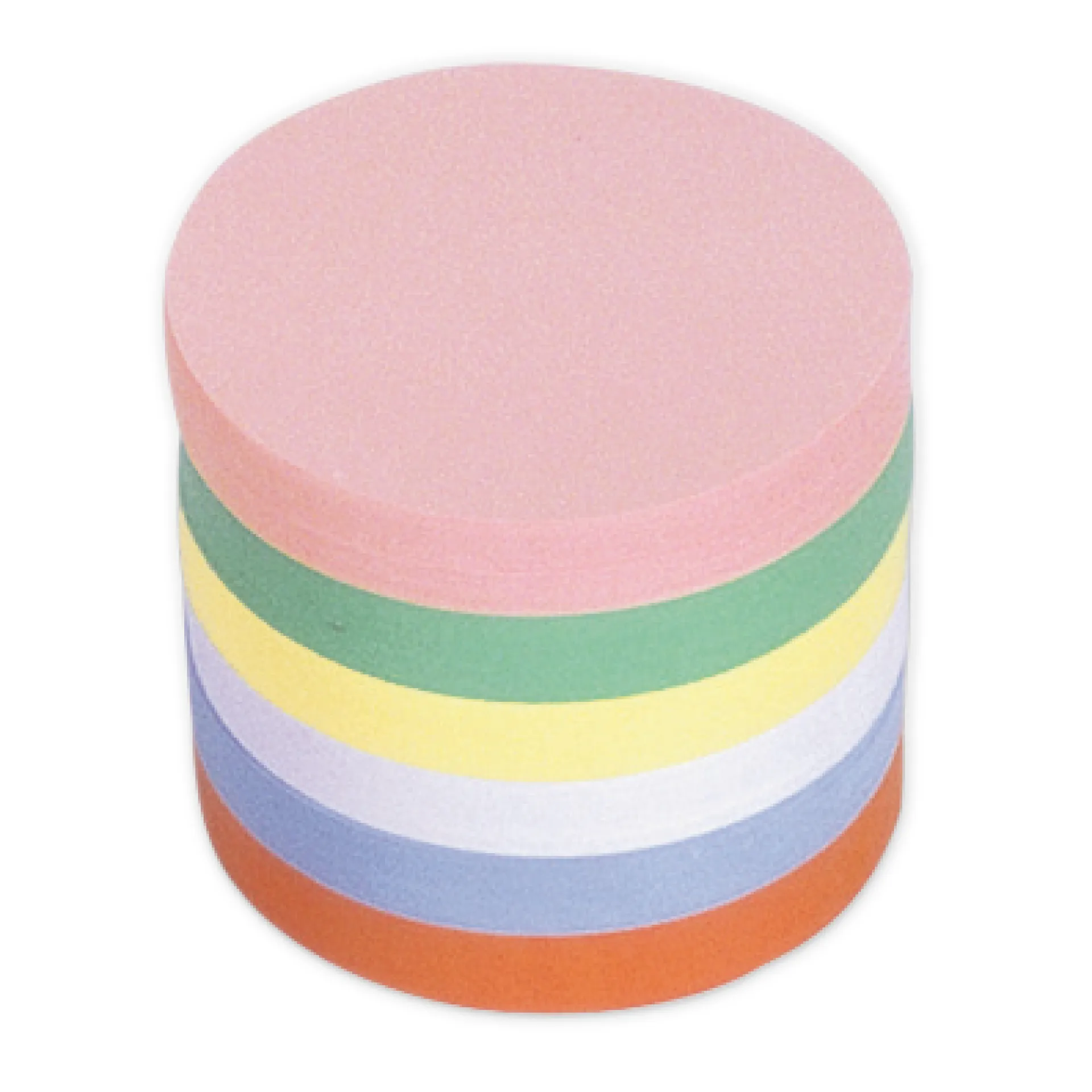 Måttkort, olika färger, runt, 14 cm diameter, 250 st.