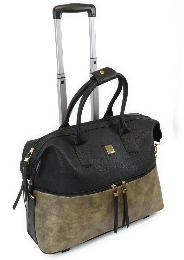 TimeTEX Handtaschen-Trolley "Bella", schwarz-gold