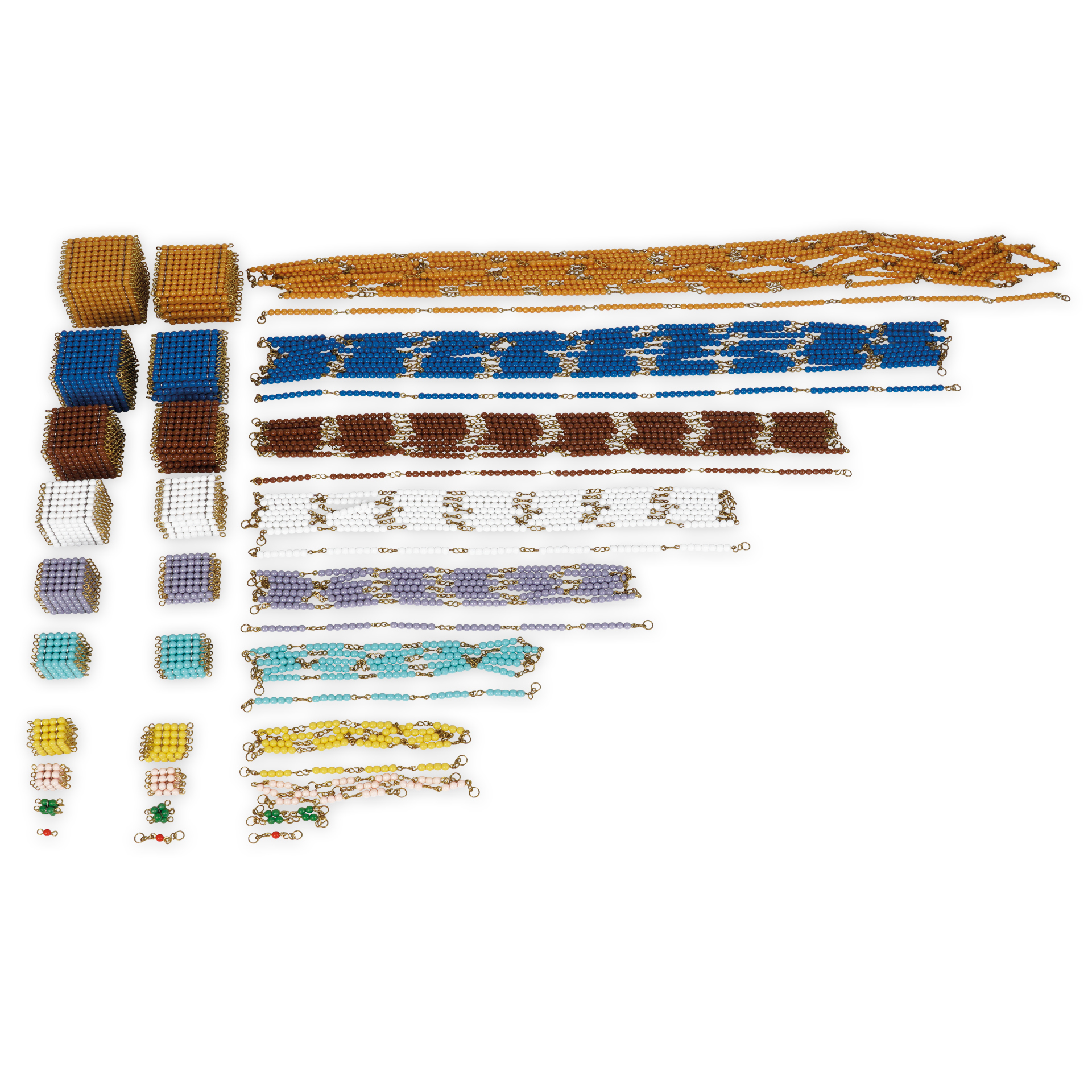 TimeTEX Set Perlenregal mit Perlen und Pfeilen "Montessori Premium"