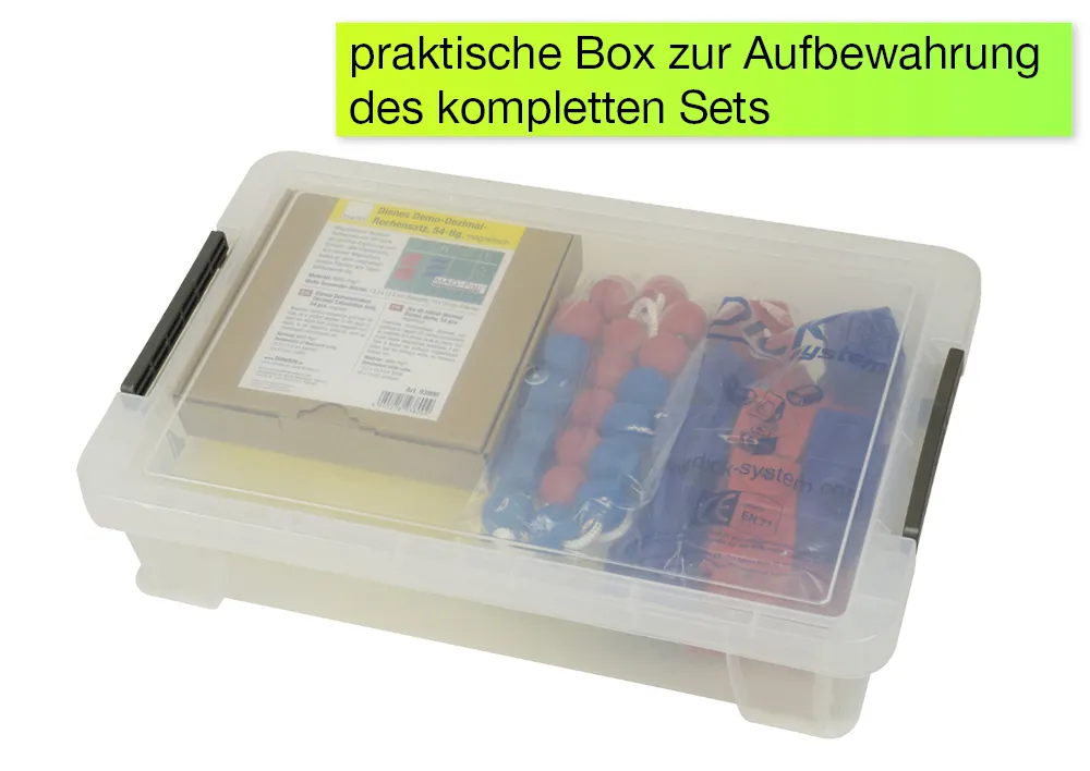 Demo Mathe-Basis-Set Plus Zahlenraum bis 20, 200-tlg, magnetisch, rot/blau, in Box