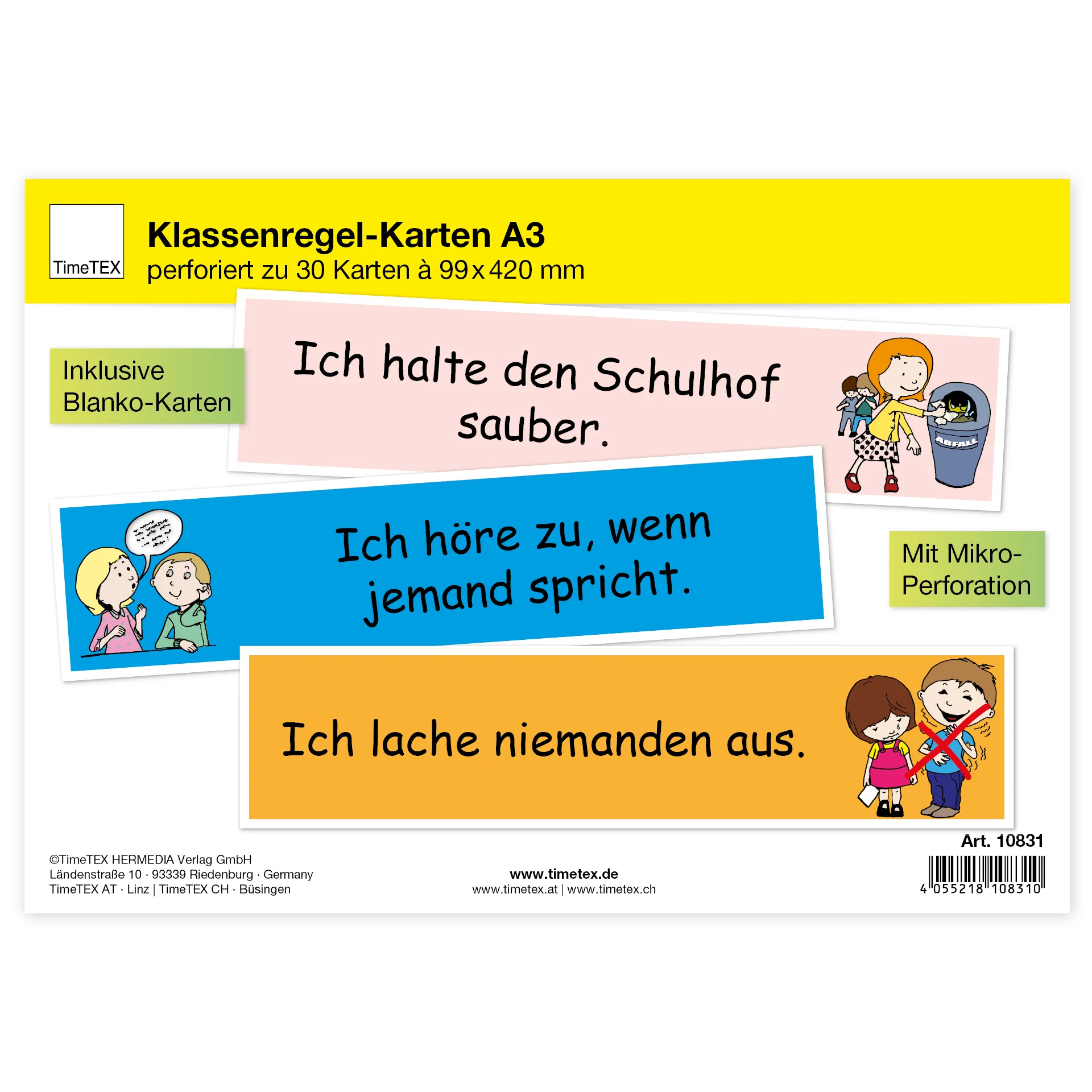 TimeTEX Klassenregel-Karten, 30-tlg.