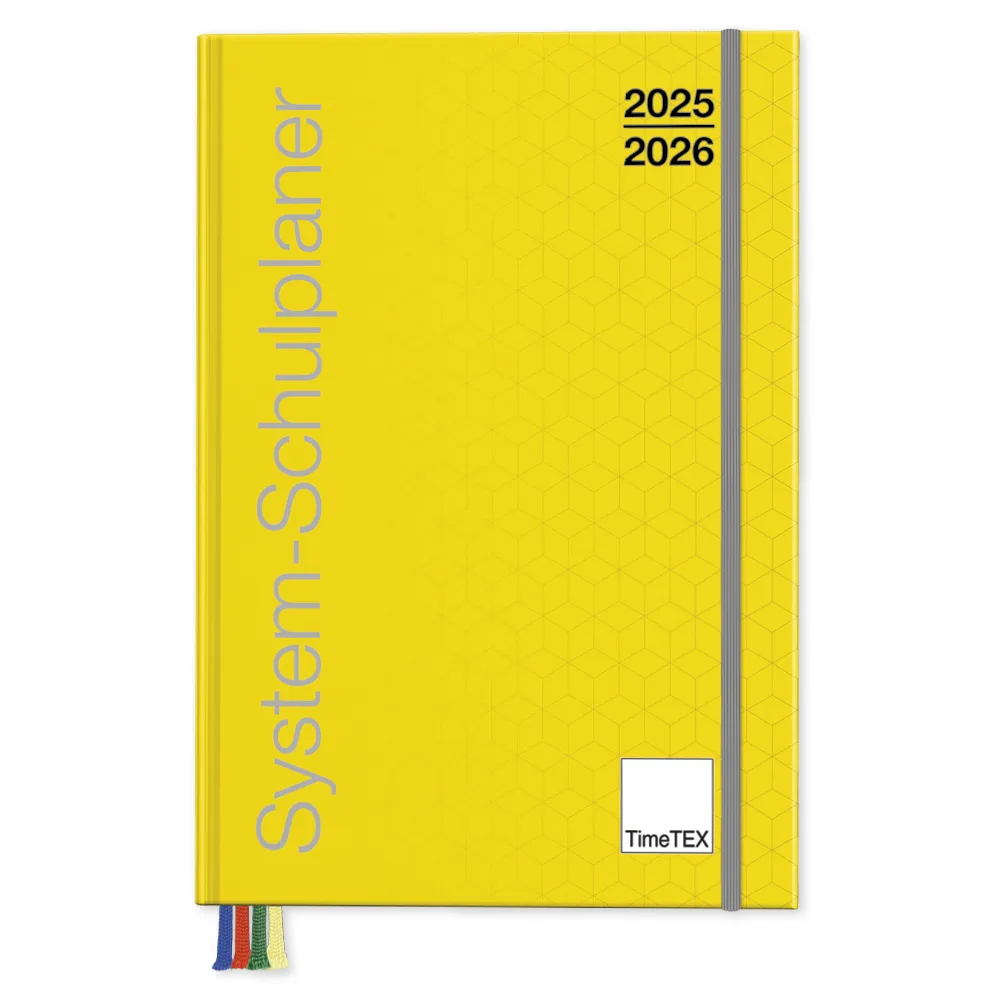 TimeTEX System-Schulplaner A6-Plus, gelb 2025/2026