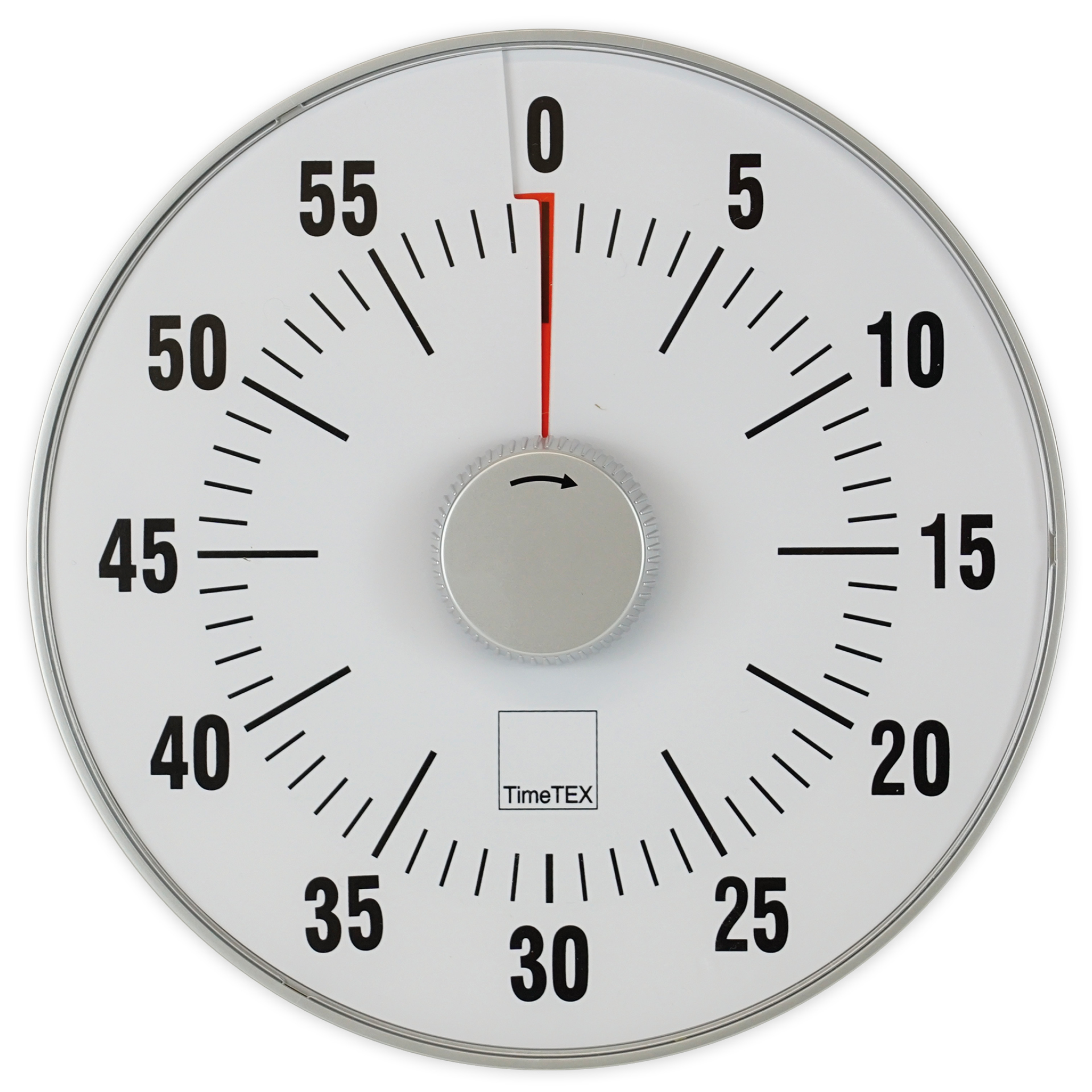 TimeTEX „Silent” timer L, 19 cm ø z tarczą sygnalizacji świetlnej