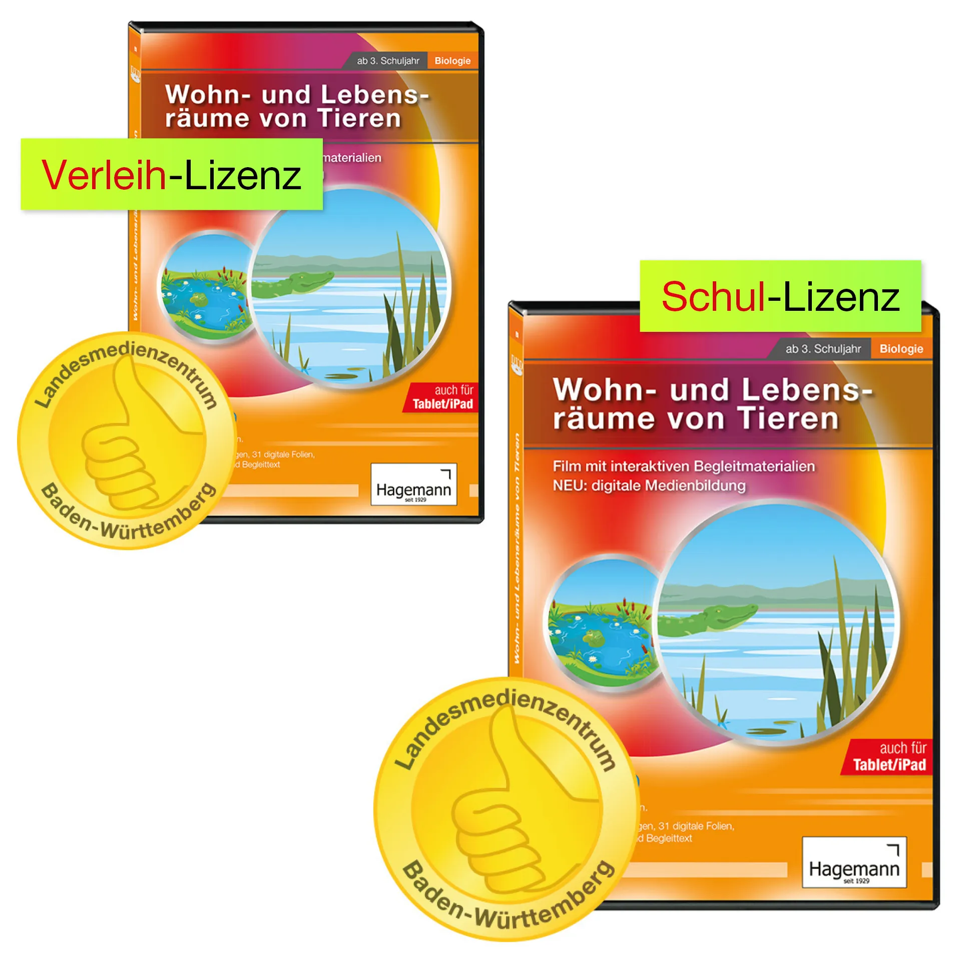 Didaktische DVD "Wohn- und Lebensräume von Tieren", tabletfähig