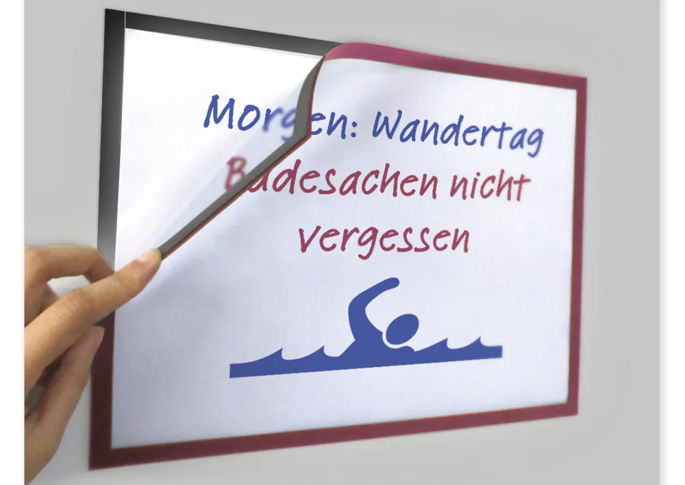 TimeTEX magnetisk folderram A3 färgad, självhäftande baksida, 2 st.