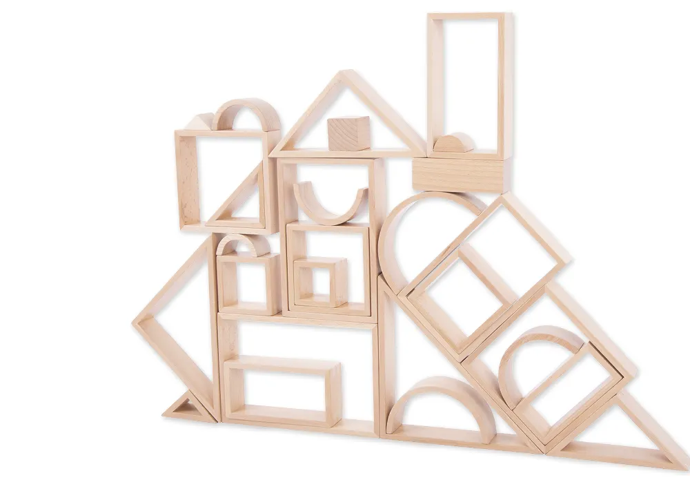 Holzbausteine "Architektur", naturbelassen, 28-tlg.