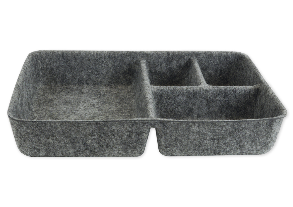 Bordarrangör "Filzi" av filt, grå