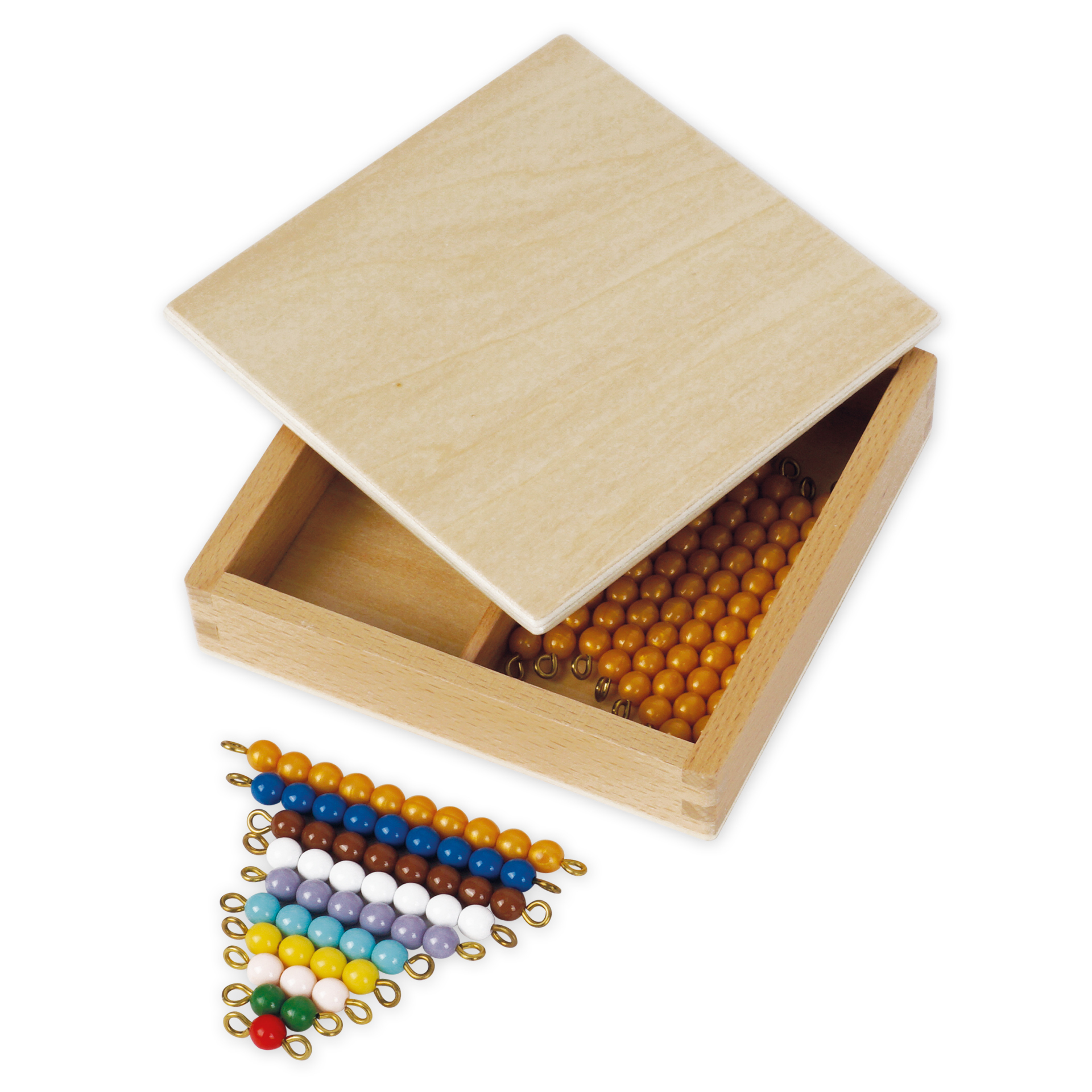 TimeTEX Set Seguintafeln I (11-19) und Kasten mit Perlen "Montessori Premium"