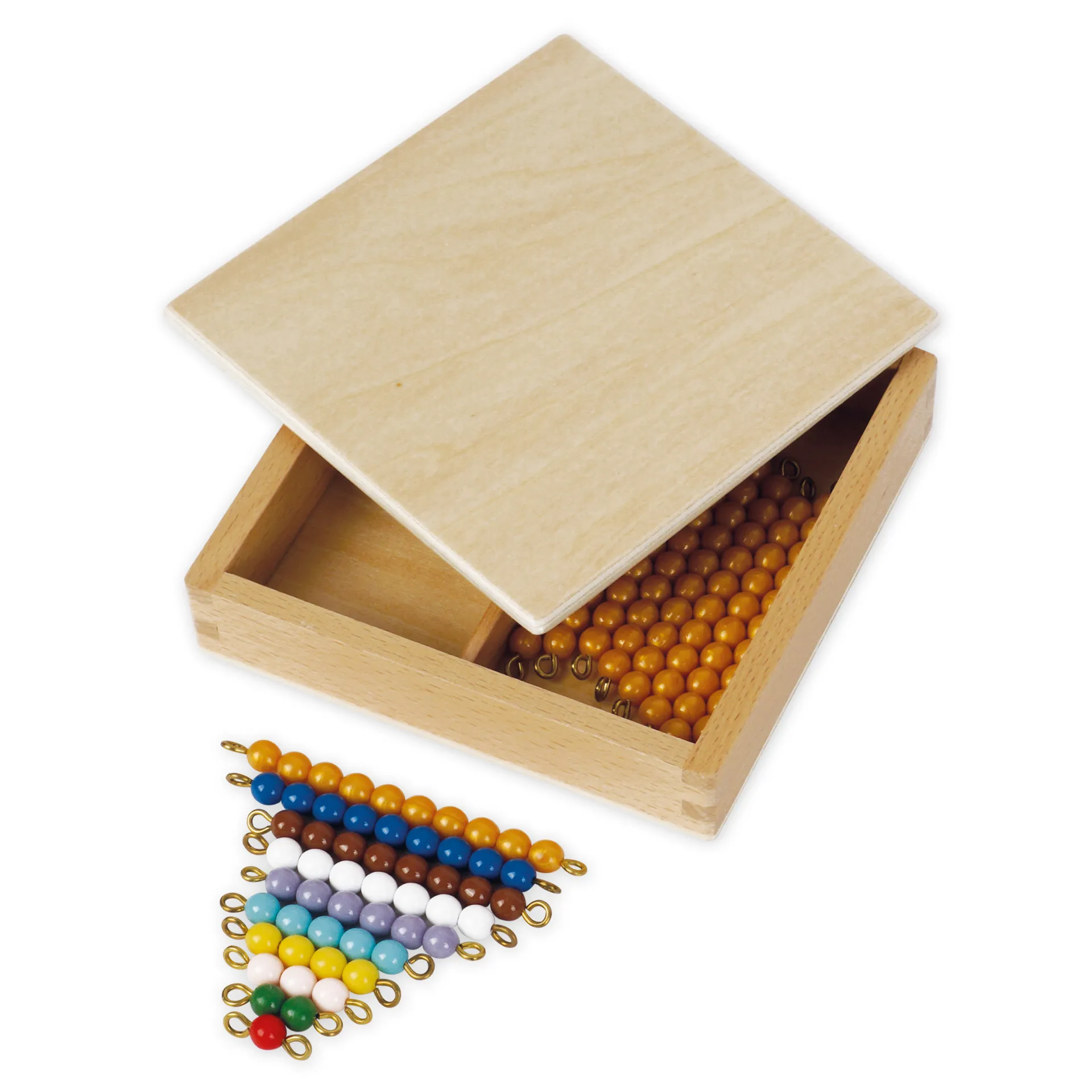 TimeTEX Set Seguintafeln I (11-19) und Kasten mit Perlen "Montessori Premium"