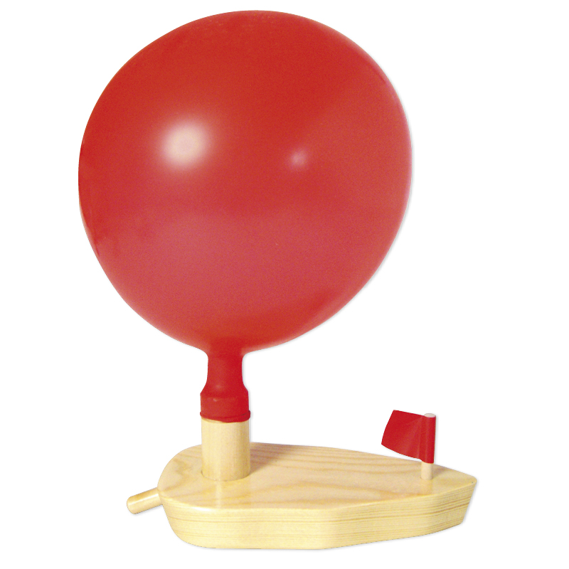 Luftballon-Boot aus Holz