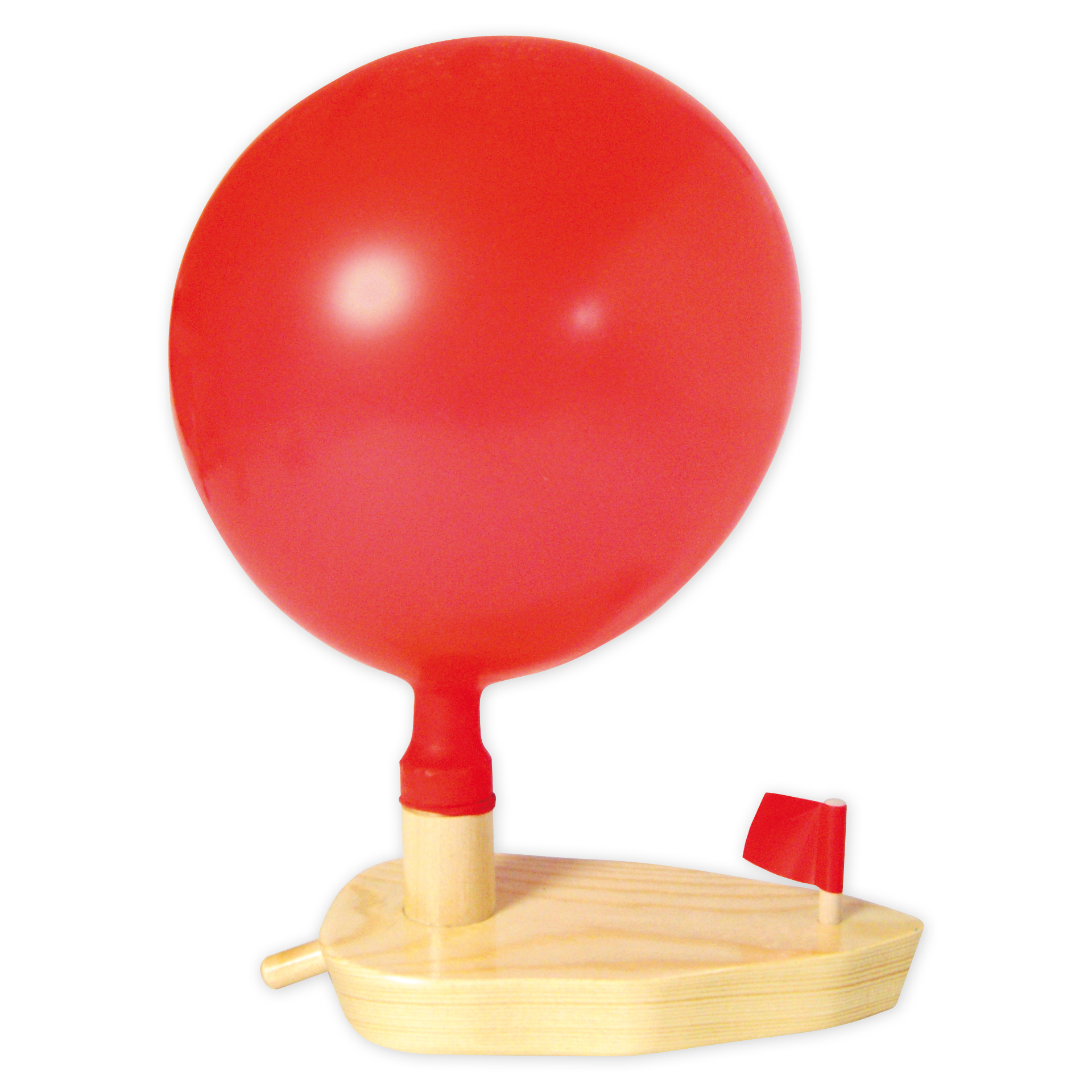 Luftballon-Boot aus Holz