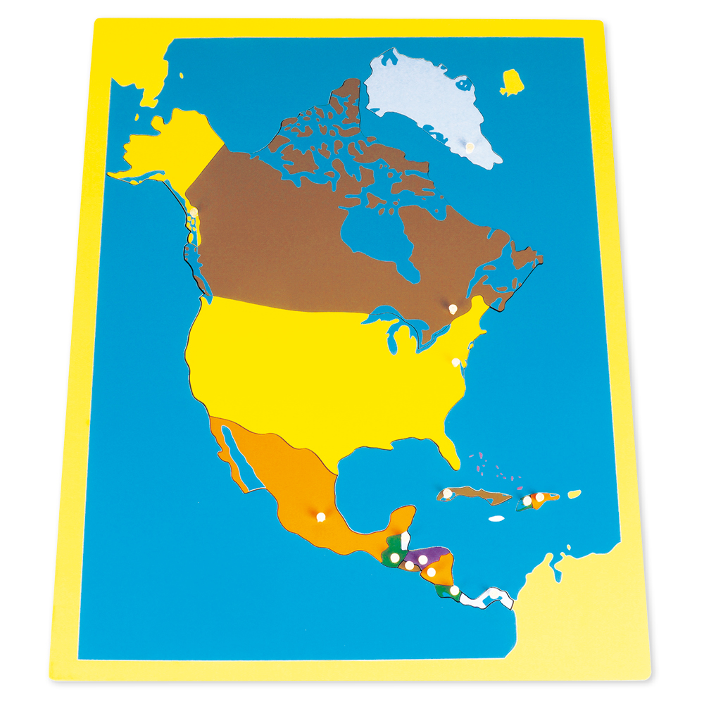 TimeTEX Puzzlekarte Nordamerika "Montessori Premium"