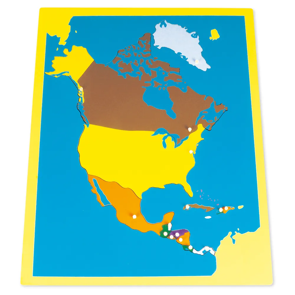 TimeTEX Pusselkarta Nordamerika "Montessori Premium"