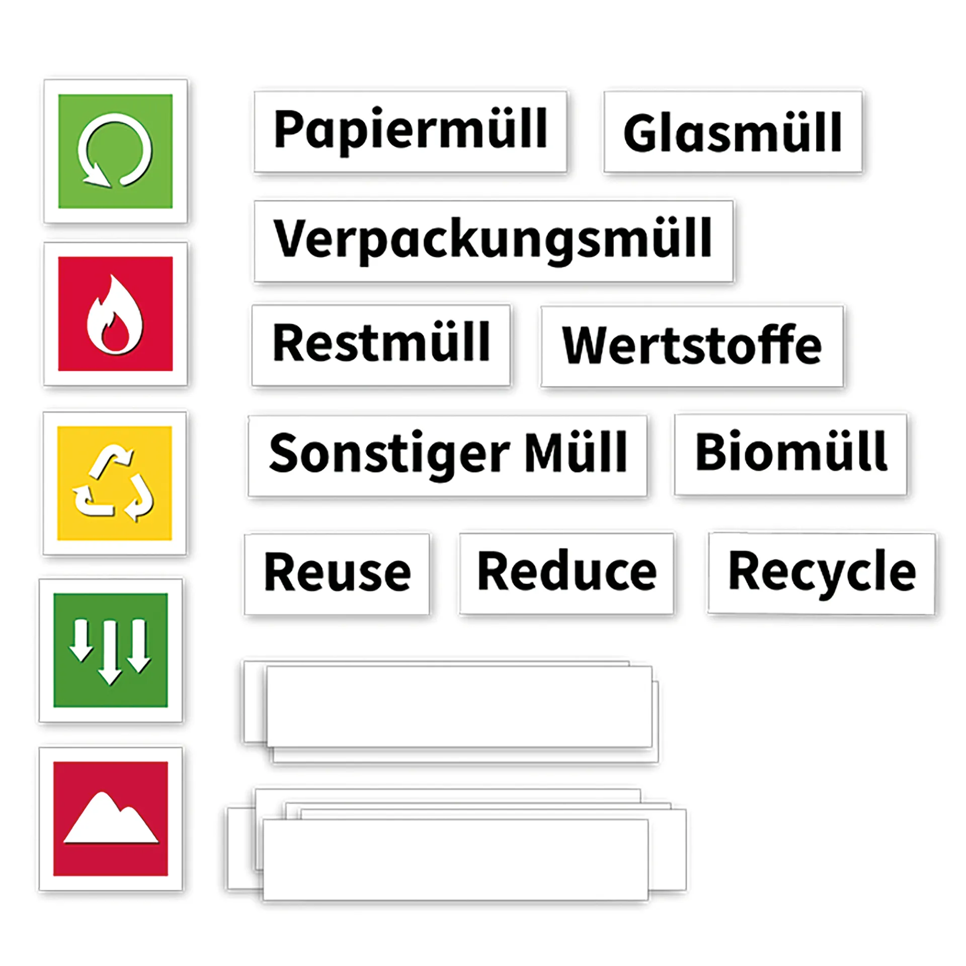 Müll vermeiden, Müll trennen & Abfallpyramide, magnetisch, 79-tlg. Müll vermeiden, Müll trennen & Abfallpyramide, magnetisch, 79-tlg.