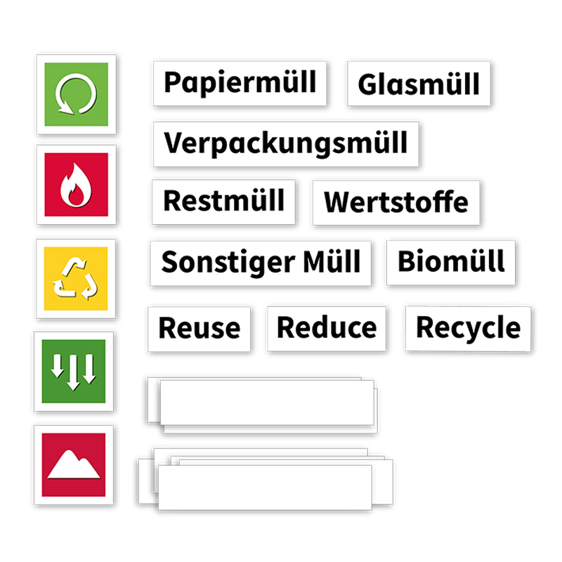 Müll vermeiden, Müll trennen & Abfallpyramide, magnetisch, 79-tlg. Müll vermeiden, Müll trennen & Abfallpyramide, magnetisch, 79-tlg.