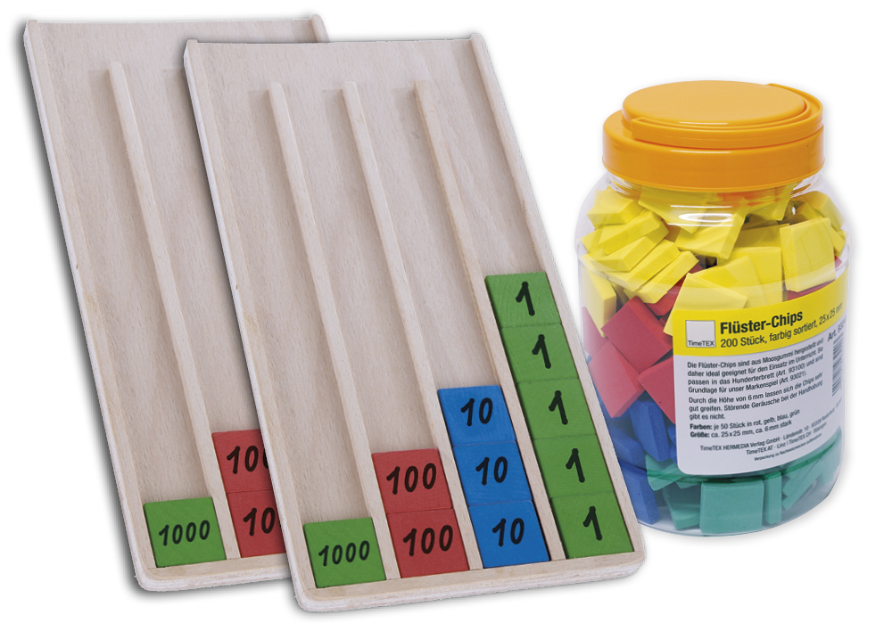 TimeTEX Set Markenspiel aus Holz mit Flüster-Plättchen, 202-tlg.