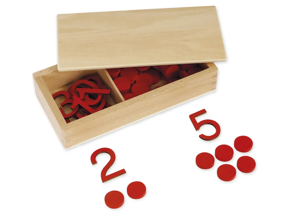TimeTEX siffror och bitar i en låda "Montessori Premium"