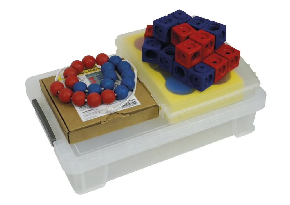 Demo Mathe-Basis-Set Plus Zahlenraum bis 20, 200-tlg, magnetisch, rot/blau, in Box