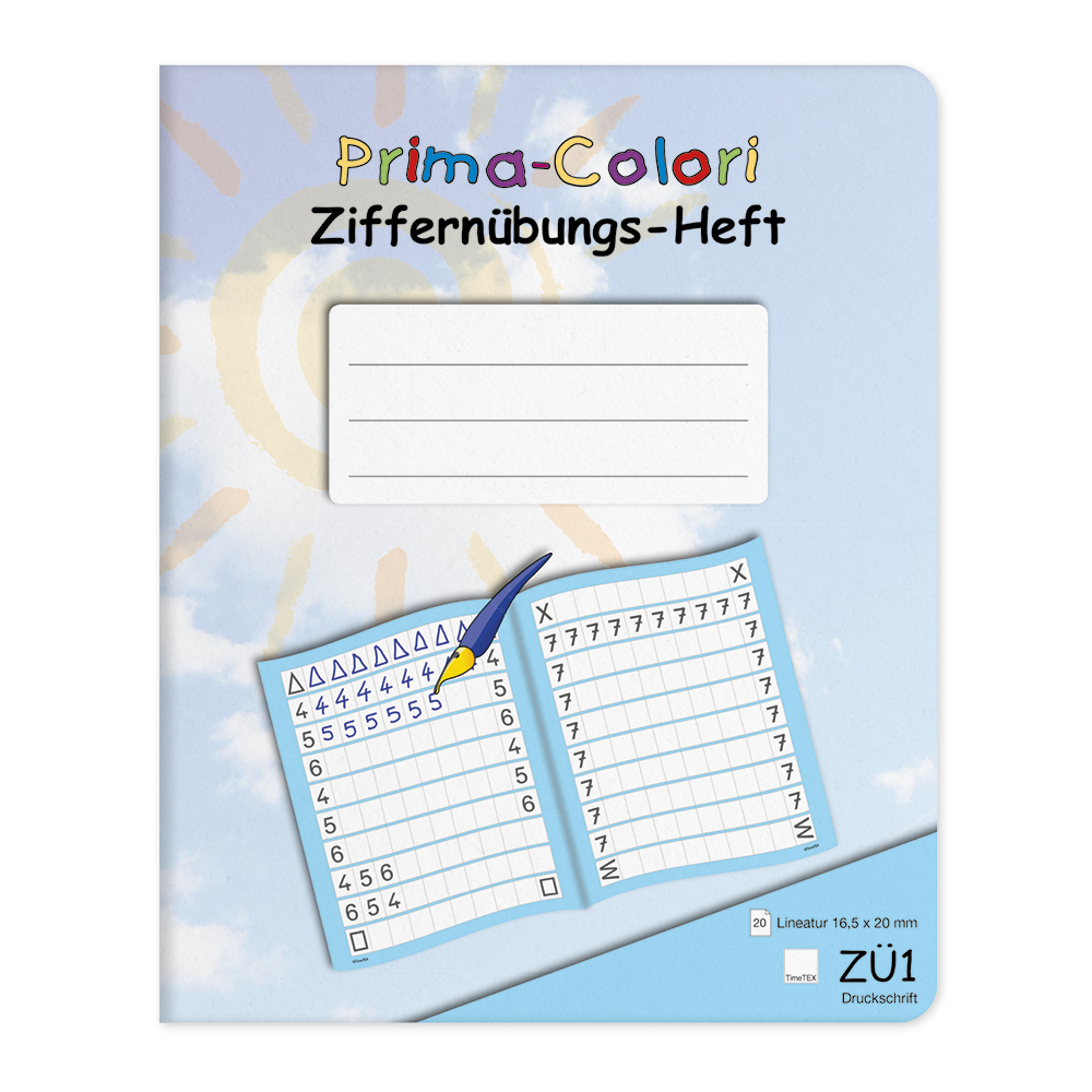 Prima-Colori Ziffernübungs-Heft ZÜ1