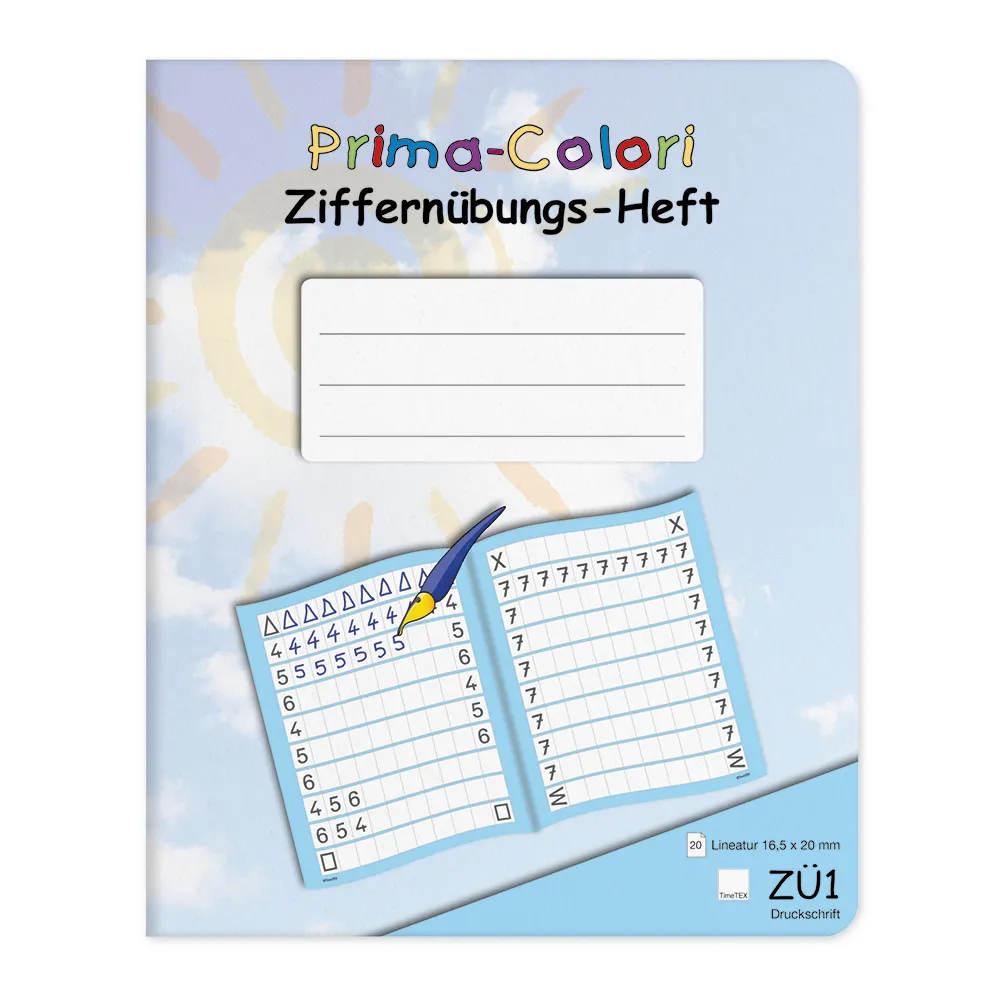 Prima-Colori Ziffernübungs-Heft ZÜ1
