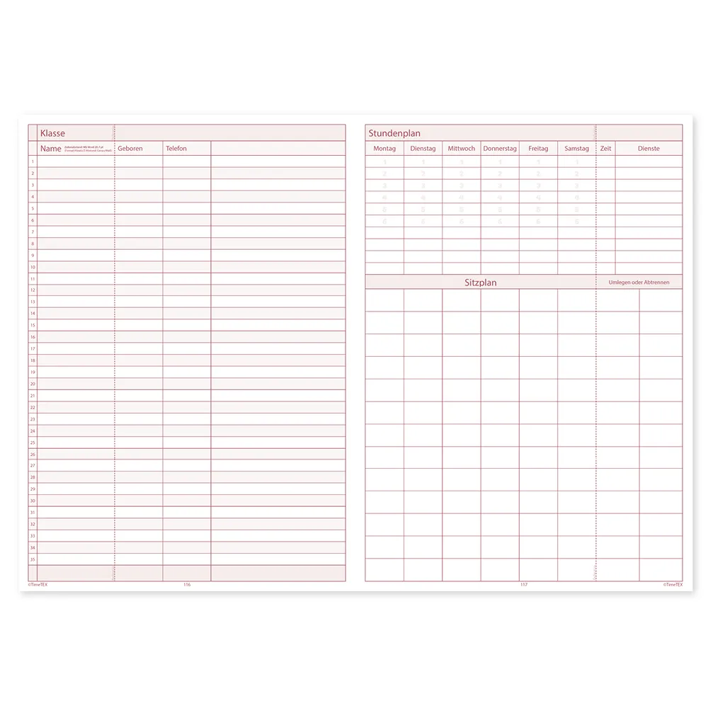 TimeTEX Kompakt-Lehrerkalender A4-Plus 2026/2027