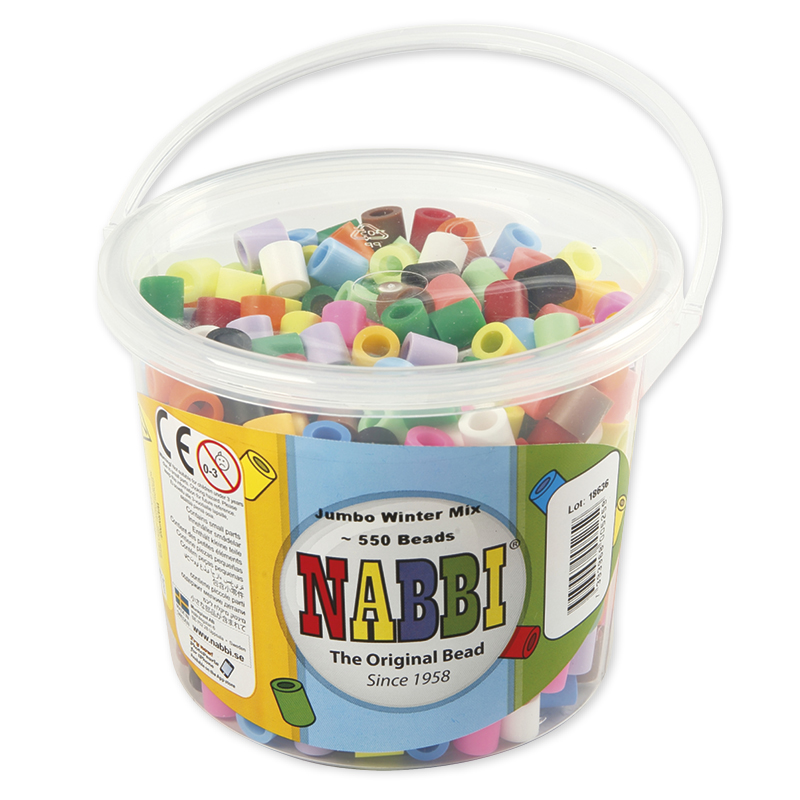 Hagemann Jumbo-Bügelperlen, 10 mm, ca. 550 Stück im Eimer