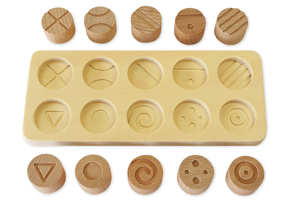 Jeu de logique sensoriel, en bois, 11 pcs