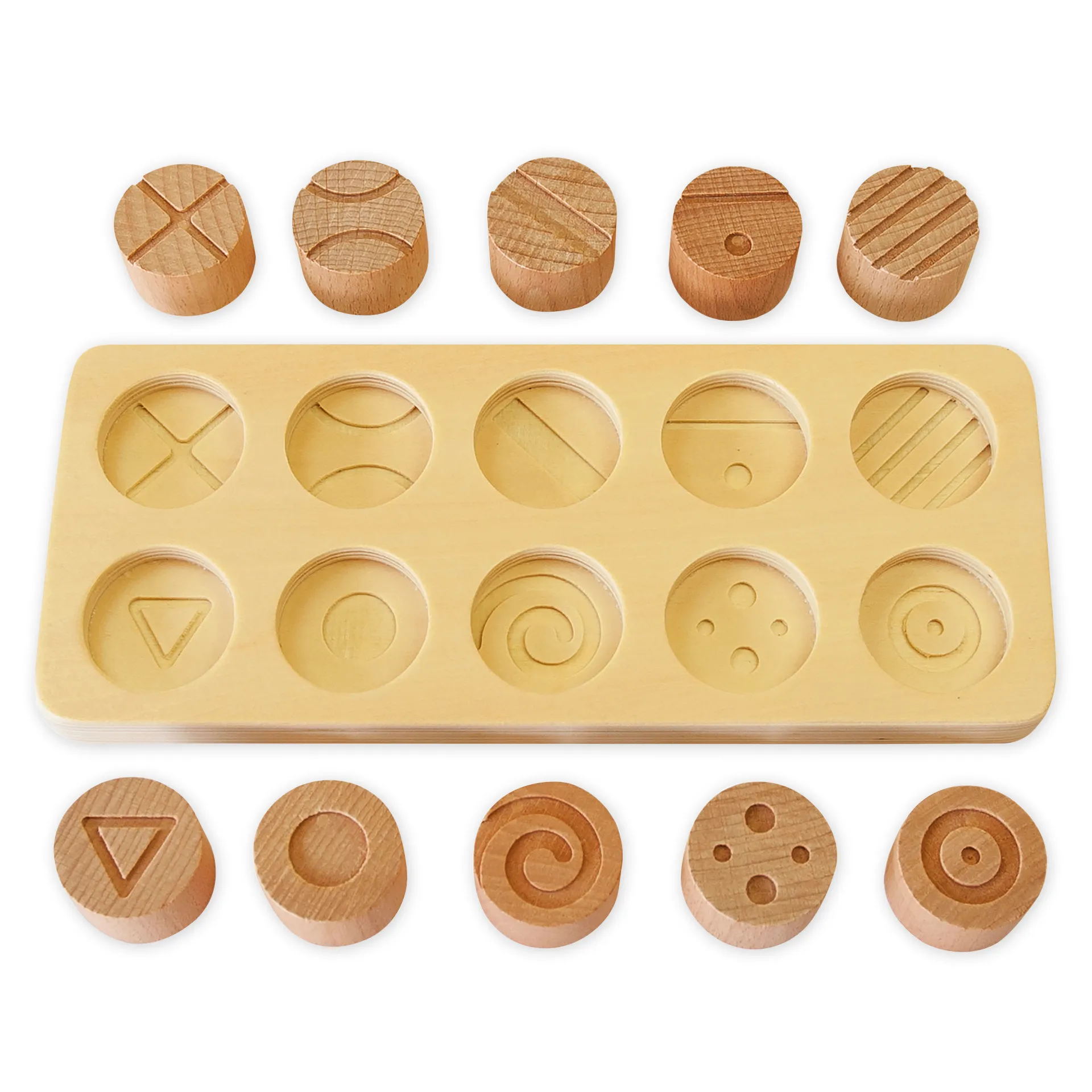 Jeu de logique sensoriel, en bois, 11 pcs