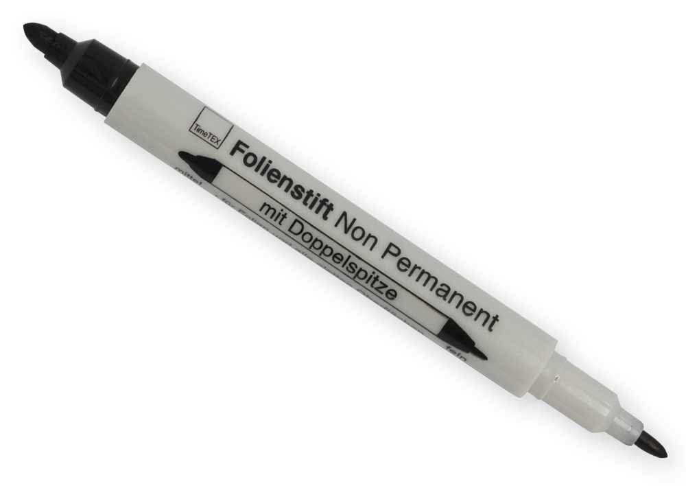 TimeTEX-Set Folienstifte mit Doppelspitze, 4-tlg., non Permanent - abwischbar