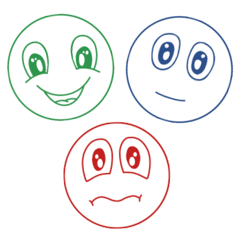 TimeTEX Set Siebdruck-Stempel "Perpetuum" 3-tlg. "Compact - lachende Gesichter"