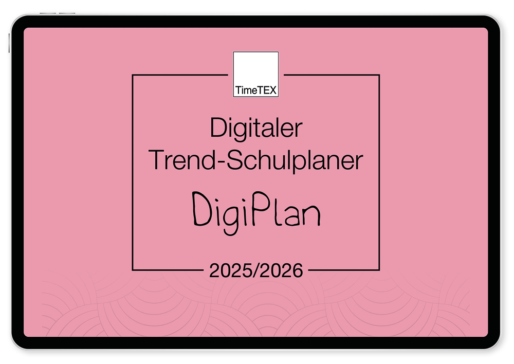 TimeTEX Digitaler Trend-Schulplaner DigiPlan 2025/2026, flamingo