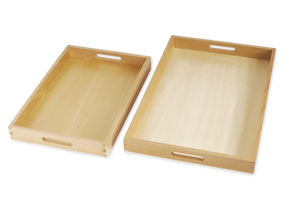 TimeTex Dřevěný podnos, velký "Montessori Premium" 