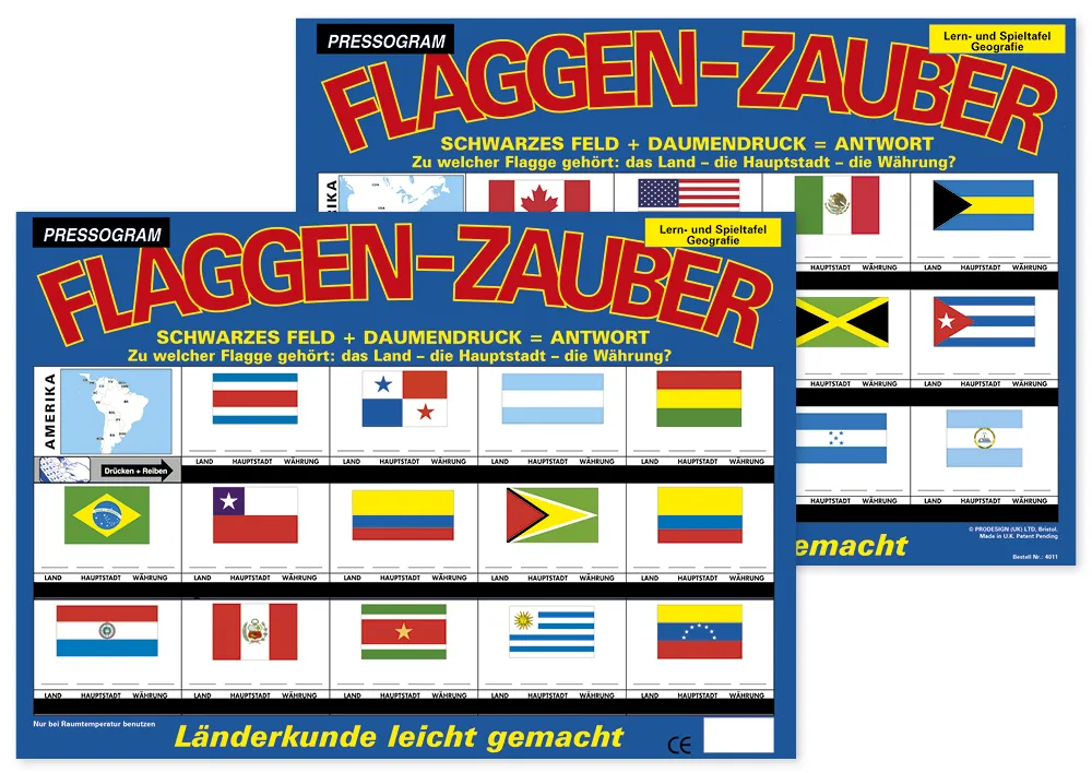 TimeTEX Zaubertafel "Flaggen-Zauber" Amerika