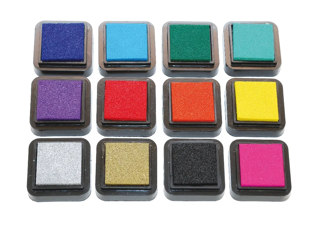 Stempelkissen-Set, 12 Farben 
