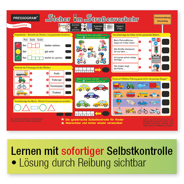 TimeTEX Zaubertafel "Verkehrs-Erziehung" Sicher im Straßenverkehr