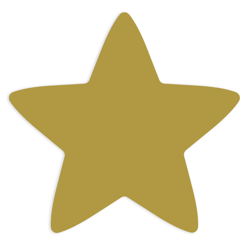 Siebdruck-Stempel "Perpetuum" rund "Stern goldfarbig"