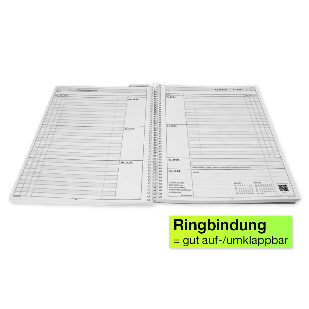 TimeTEX Trend-Schulplaner A5, 2025/2026, lagune