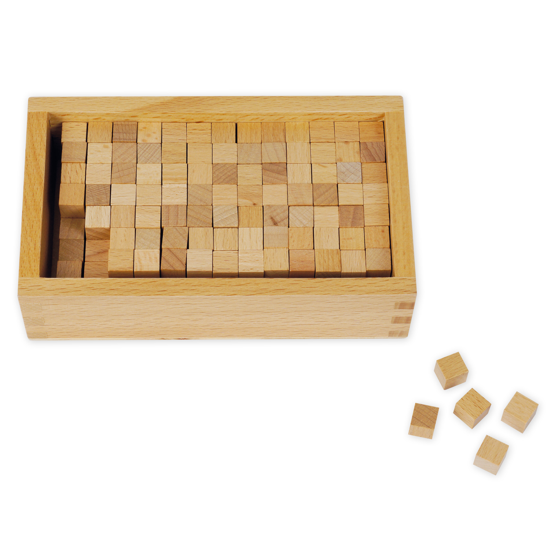 TimeTEX Kasten mit Kuben zum Rosa Turm "Montessori Premium"