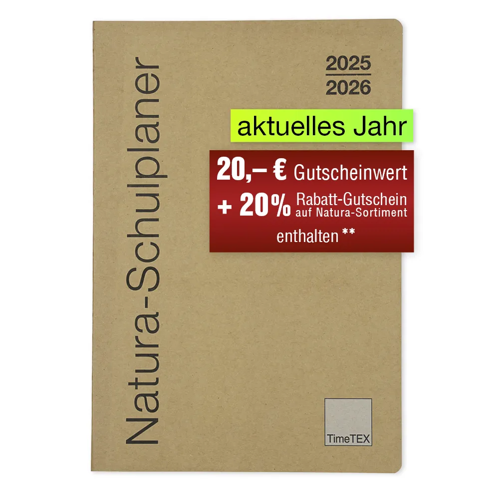 TimeTEX Natura-Schulplaner A4-Plus 2025/2026