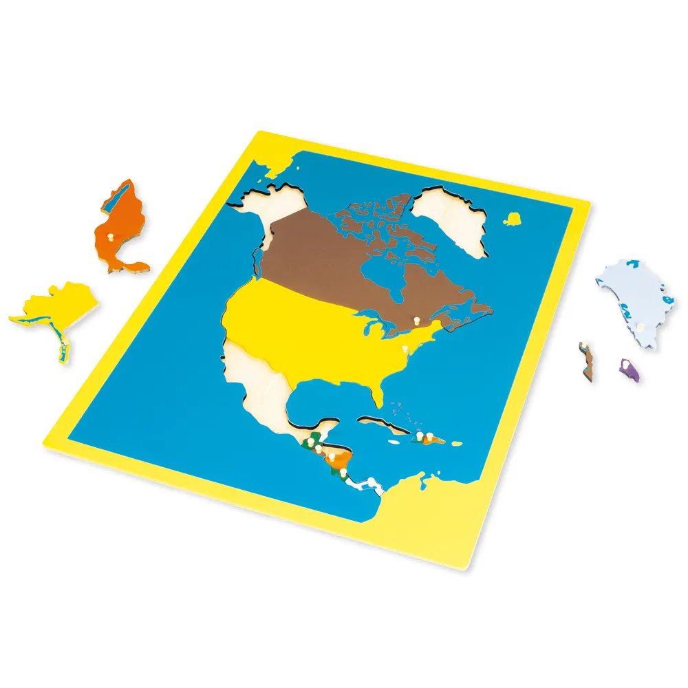 TimeTEX Puzzlekarte Nordamerika "Montessori Premium"