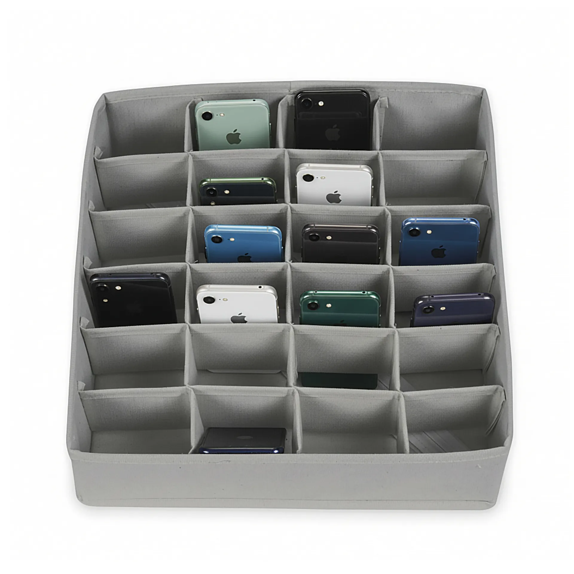 TimeTEX Smartphone-parkeerplaats L, grijs, 24 vakken